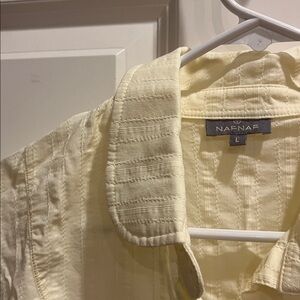 NAF NAF Light Yellow Blouse M/L sweet like new